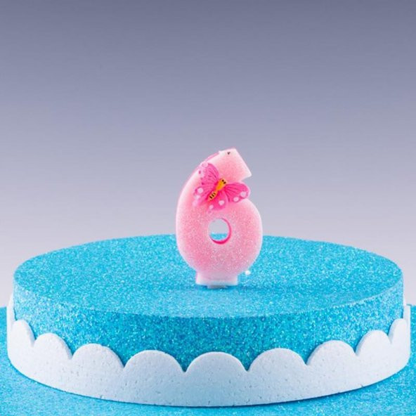 MUM KELEBEKLİ PEMBE 6 NO