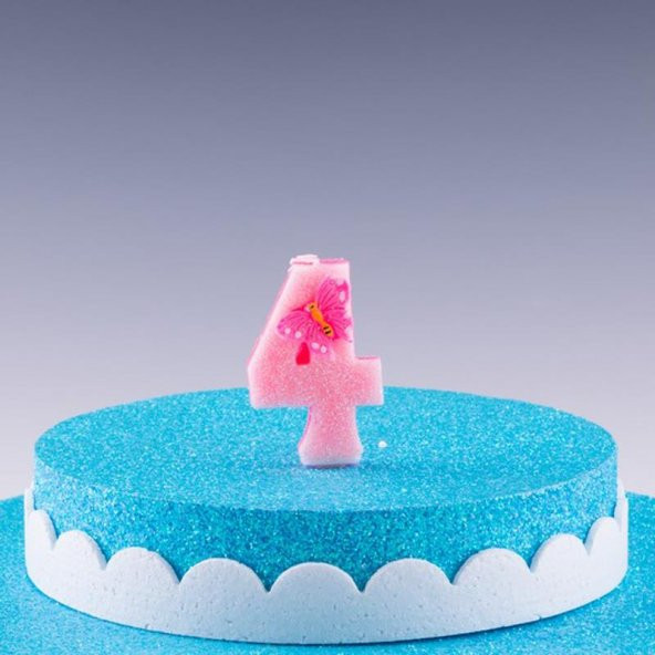 MUM KELEBEKLİ PEMBE 4 NO