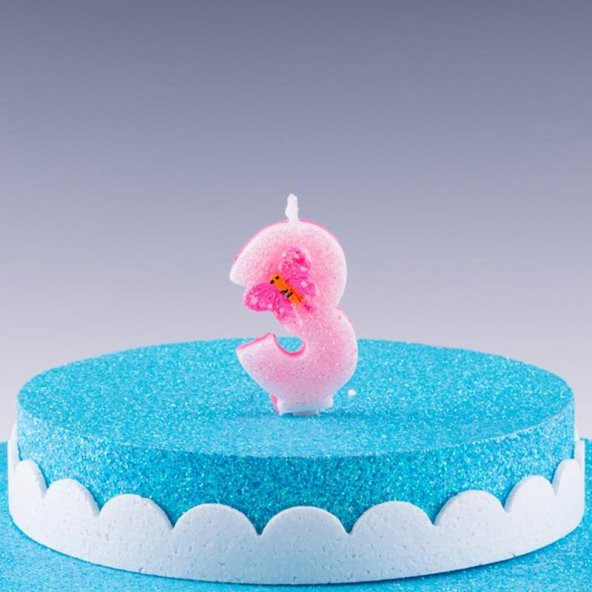 MUM KELEBEKLİ PEMBE 3 NO