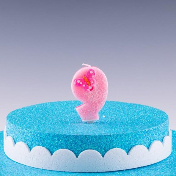 MUM KELEBEKLİ PEMBE 9 NO