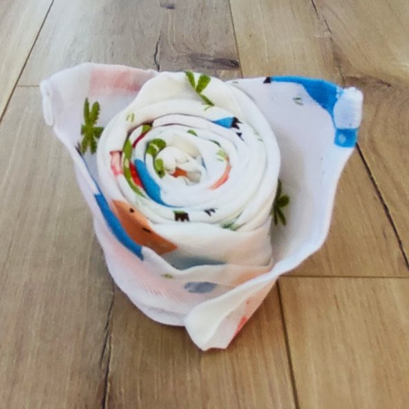 S-Mall Müslin Bebek Battaniyesi - Dinazor -100 Pamuk -75x85 cm - 4