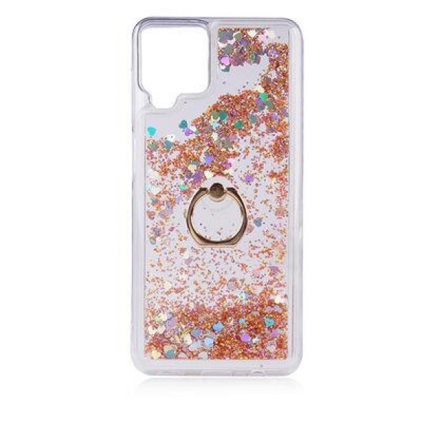 Samsung Galaxy M32 Kılıf Sulu Simli Akışkan Silikon - 2