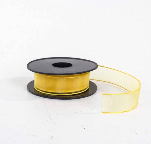 KURDELE ŞİFON 2 CM 20 MT SARI - 1