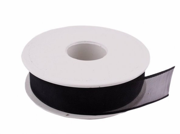 KURDELE ŞİFON 2 CM 20 MT SİYAH
