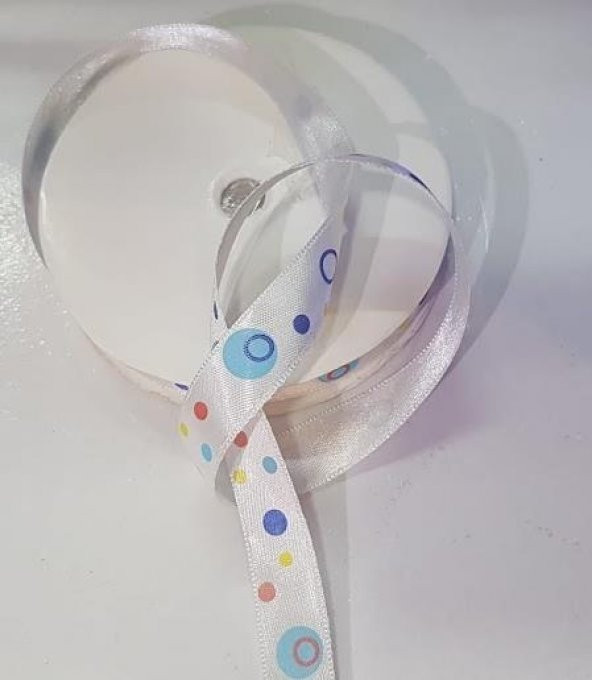 KURDELE SATEN 10 MT RENKLİ YUVARLAKLAR