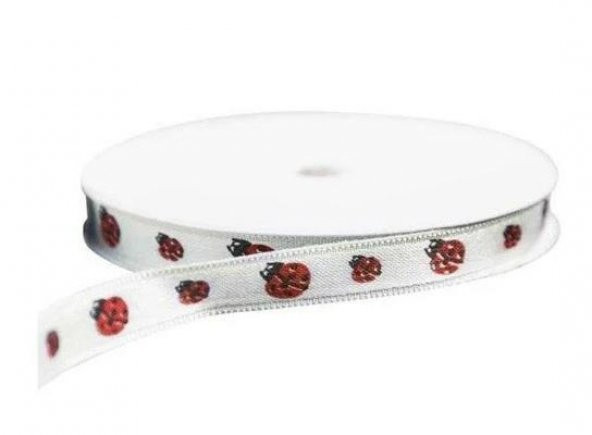 KURDELE SATEN 10 MT UĞUR BÖCEĞİ KIRMIZI