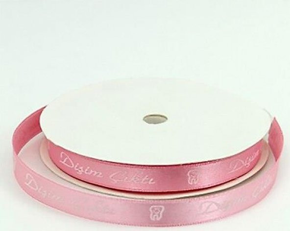 KURDELE SATEN DİŞİM 10 MT ÇIKTI PEMBE-BEYAZ