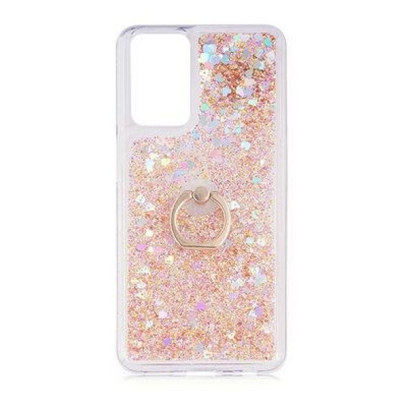 Samsung Galaxy M52 Kılıf Sulu Simli Akışkan Silikon - 3