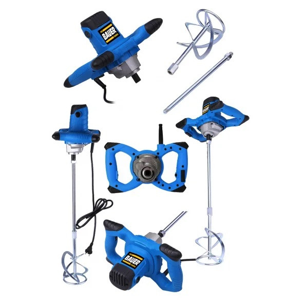Bauer Alman 3000 W 6 Kademe Devir Ayarlı Elektrikli Alçı Boya Ve Harç Karıştırıcı Mikser