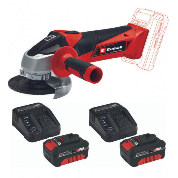 Einhell TC-AG 18/115 Li 2x4.0ah Akülü Avuç Taşlama
