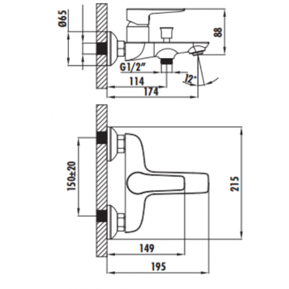 Creavit PR2500 Pure Banyo Armatürü - 2
