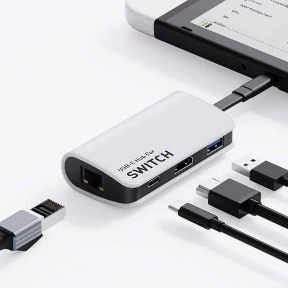 SHAZA Hagibis Type-C 4in1- 4K HDMI, RJ45, USB 3.0, PD100W Dönüştürücü Hub Adaptör - 2