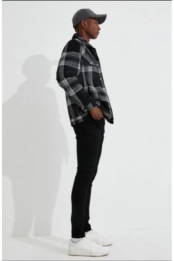 KOTON MİCHAEL REAL DARK BLACK DÜZ SİYAH SLİM FİT LİKRALI JEAN DENİM KOT PANTOLON - 2