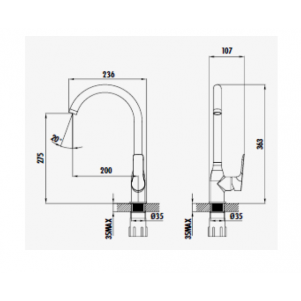 Creavit PR8501 Pure Mutfak Armatürü - 2