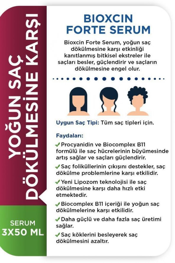 Bioxcin Forte Saç Serumu 3x50 ml - 3