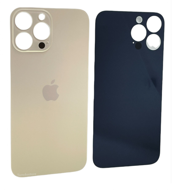 Kadrioğlu İPhone 13 Pro Max Arka Pil Kapağı Bighole Gold