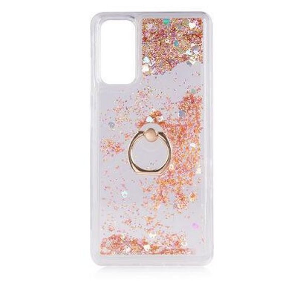 Samsung Galaxy S20FE Kılıf Sulu Simli Akışkan Silikon - 2