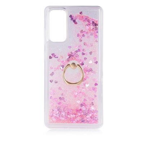 Samsung Galaxy S20FE Kılıf Sulu Simli Akışkan Silikon - 3