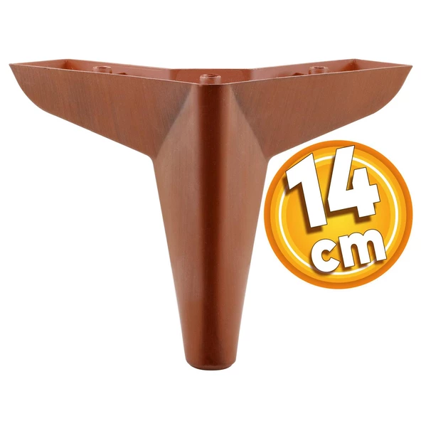 Napoli Lüks Mobilya Kanepe Sehpa Puf Koltuk Ayağı 14 Cm Kahverengi Ahşap Desenli Baza Ayakları