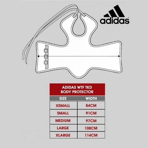 Adidas ADITAP01 WT Onaylı Taekwondo Safeguard - Çift Taraflı Vücut Koruyucu - 5