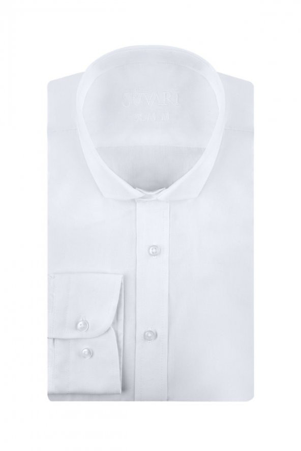 Slim Fit Beyaz Erkek Gömlek