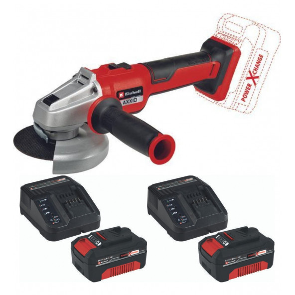 Einhell AXXIO 18/115 Q 2x4.0ah Akülü Kömürsüz Avuç Taşlama