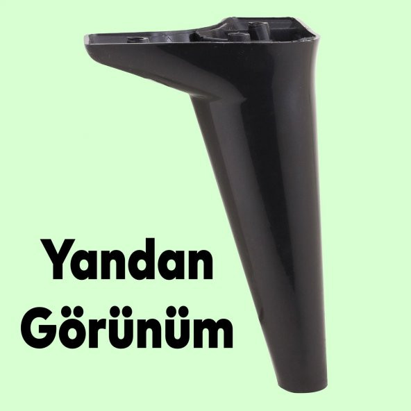 Lüks Mobilya Kanepe Sehpa TV Ünitesi Koltuk Ayağı 18 cm Siyah Baza Ayak - 2