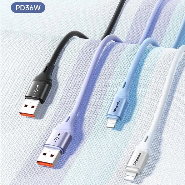 Mcdodo CA-1834 36W Usb İphone Hızlı Data-Şarj Kablo 1.2m-Mavi