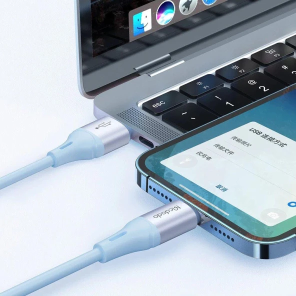 Mcdodo CA-1834 36W Usb İphone Hızlı Data-Şarj Kablo 1.2m-Mavi - Resim 6