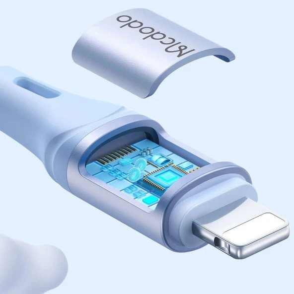 Mcdodo CA-1834 36W Usb İphone Hızlı Data-Şarj Kablo 1.2m-Mavi - Resim 4