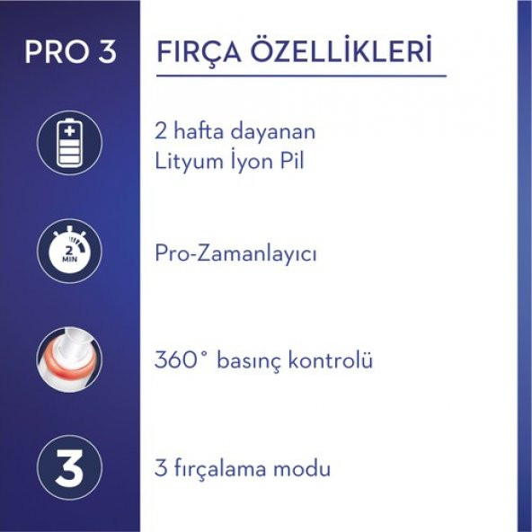 Oral-B Pro 3 3900 2'li Şarjlı Diş Fırçası - 3