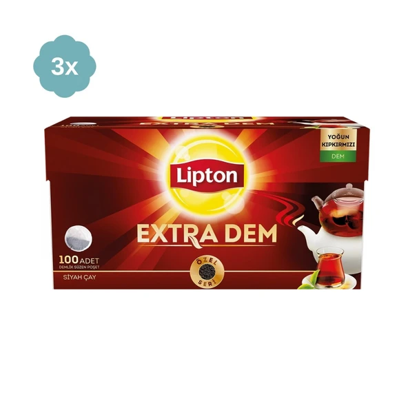Lipton Extra Dem 3.2 gr 100lü Demlik Poşet Çay - 3