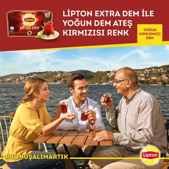Lipton Extra Dem 100 Adet 3lü Paket Demlik Poşet Çay - 3