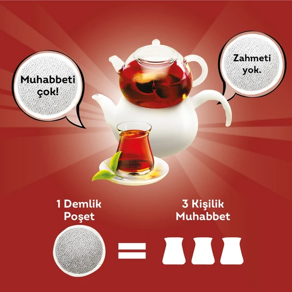 Lipton Extra Dem 100 Adet 3lü Paket Demlik Poşet Çay - 5