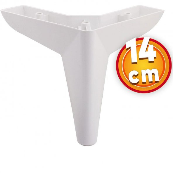 Lüks Mobilya Kanepe Sehpa Puf Koltuk Ayağı 14 cm Beyaz Baza Ayak