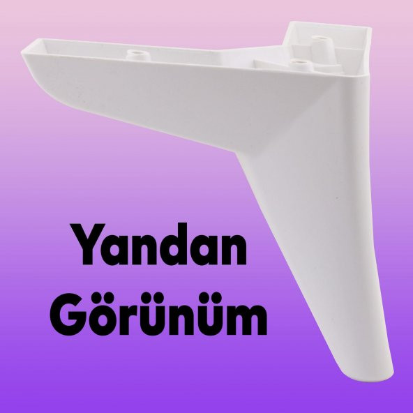Lüks Mobilya Kanepe Sehpa Puf Koltuk Ayağı 14 cm Beyaz Baza Ayak - 2