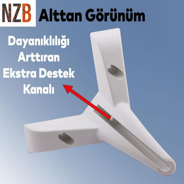 Lüks Mobilya Kanepe Sehpa Puf Koltuk Ayağı 14 cm Beyaz Baza Ayak - 3