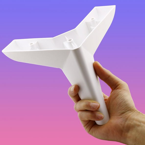 Lüks Mobilya Kanepe Sehpa Puf Koltuk Ayağı 14 cm Beyaz Baza Ayak - 6