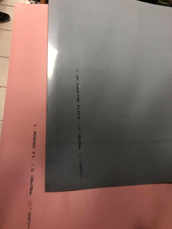 1060x795mmx1.15mm 2 Adet Vernikli Transfer Plaka Varnishing Plate - Resim 2