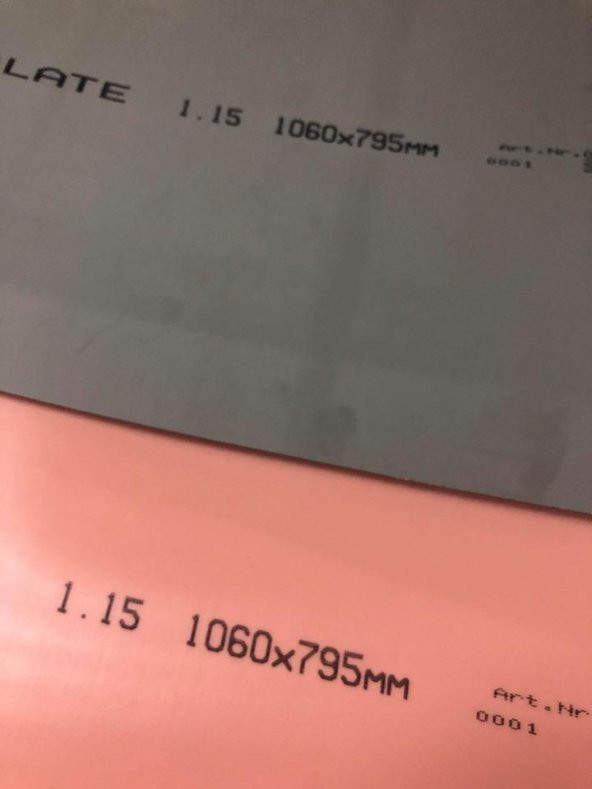 1060x795mmx1.15mm 2 Adet Vernikli Transfer Plaka Varnishing Plate - Resim 7