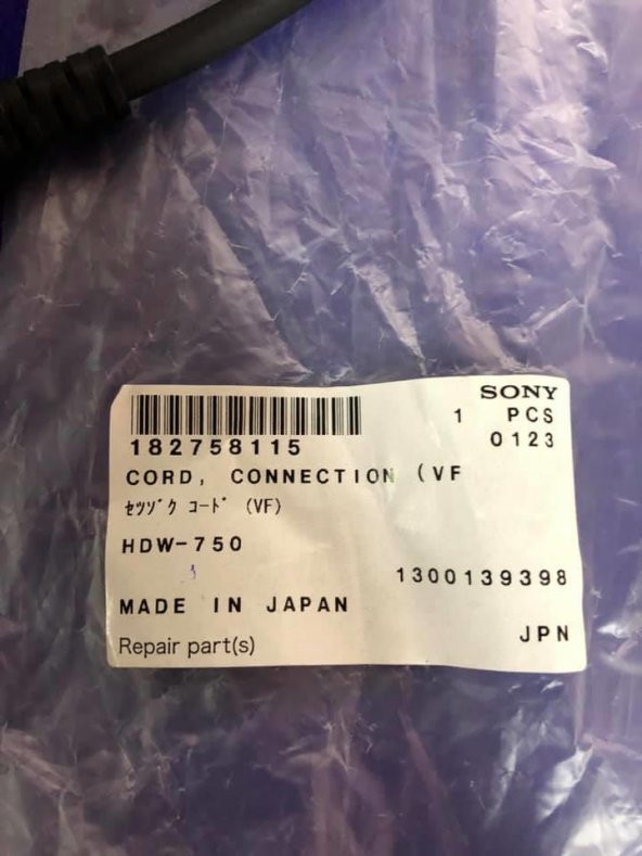 Sony HDW-750 Connection Kablo - 2