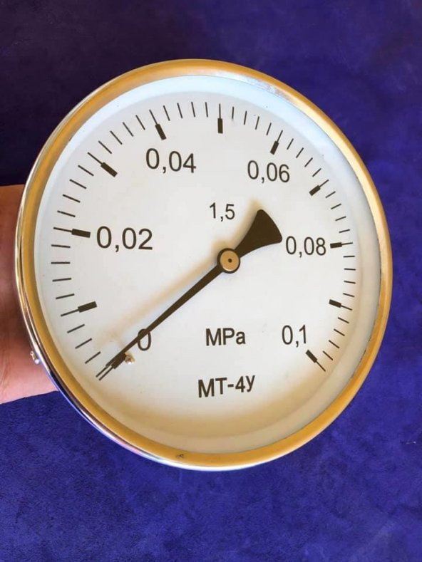 MT-4y 0-0,1 Mpa Basınç Manometresi Çap 15cm