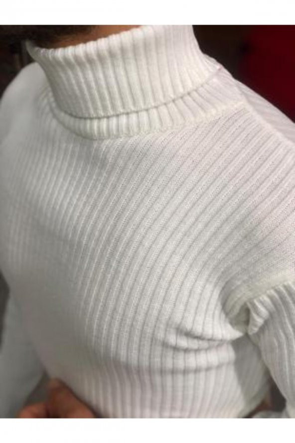 Boğazlı Slim Fit Triko Kazak - 3