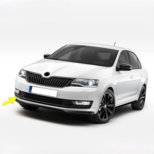 Skoda Rapid 2017-2020 Ön Sağ Sis Farı Çerçevesi Kromsuz 5JA807682A