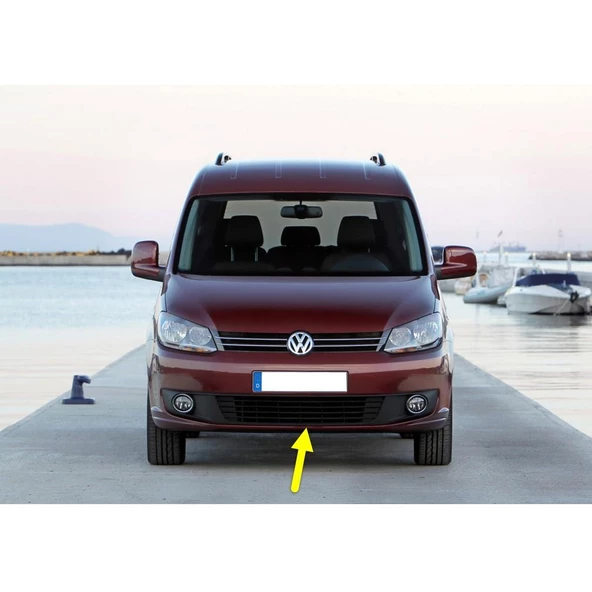 VW Caddy 2011-2015 Ön Tampon Alt Orta Izgara Kromsuz Tip 1T0853677C