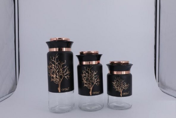 AROW AĞAÇ DESEN 3LÜ KAVANOZ SETİ TR-3742