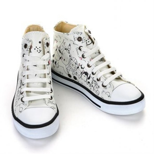 7118 Sevimli Hayvanlı Kaydırmaz Taban Sneakers