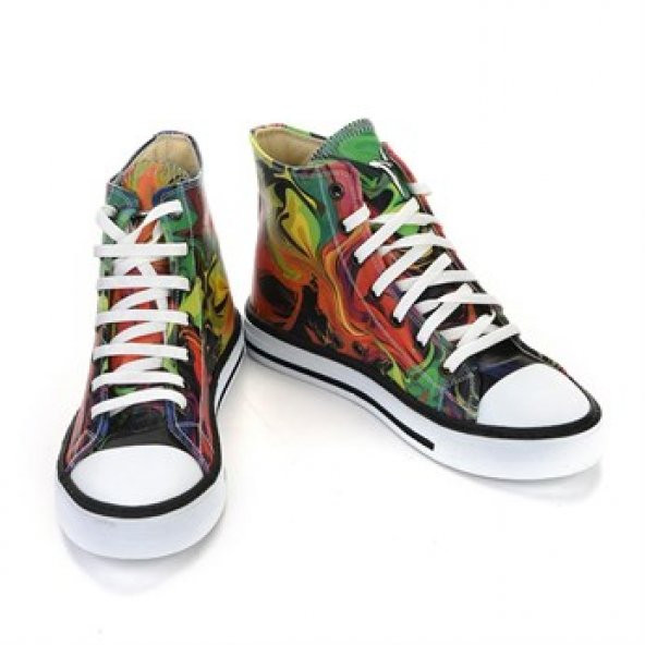 7120 Karışık Renkli Kaydırmaz Taban Sneakers