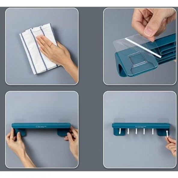 3B Trend 6 Kancalı Bıçak Sünger Fırça Kaşık Askısı Organizer - 4