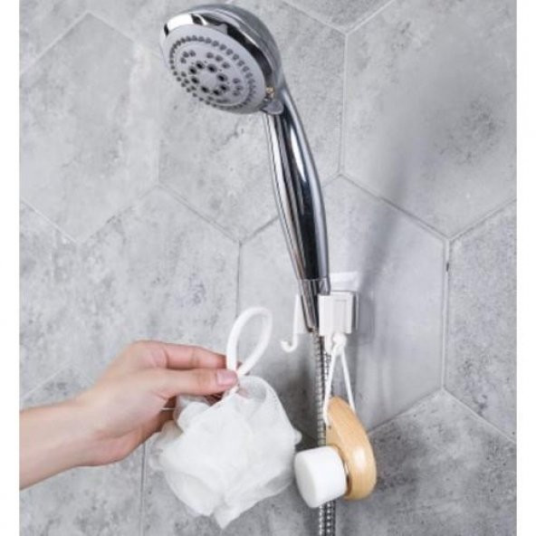 Banyo Duş Başlığı Tutucu ve Lif Askısı Kendinden Yapışkanlı